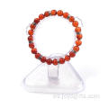 Pulsera de cuentas redondas de piedra natural cornalina 8MM 24 piedras preciosas para curación Reiki